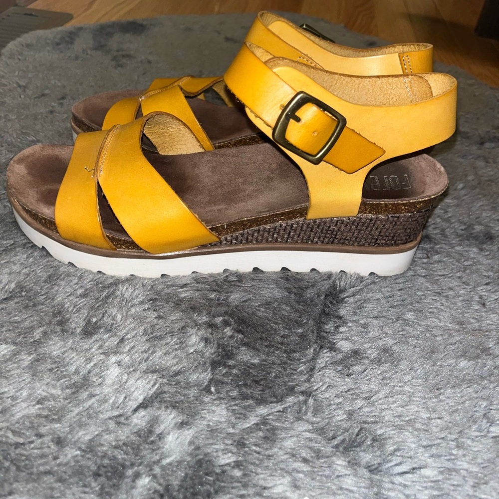 Yellow Foreva Strappy Wedged Sandal